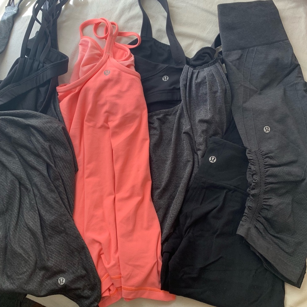 Lululemon size 6 clothing lot leggings pants tops
